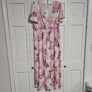 Floral Pink Maxi Dress